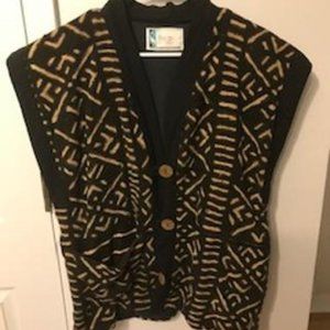 African Fabric Vest